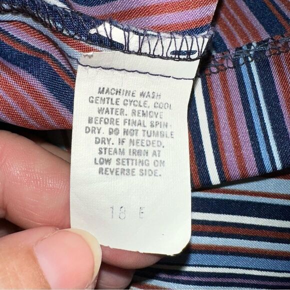 Women’s Ralph Originals striped blouse sz 18 - Picture 3 of 7